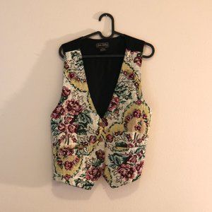 Vintage 80s Jane Ashley Vest with Wooden Detailing